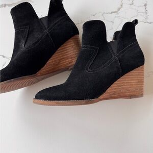 Women's Black Suede Ankle Boots